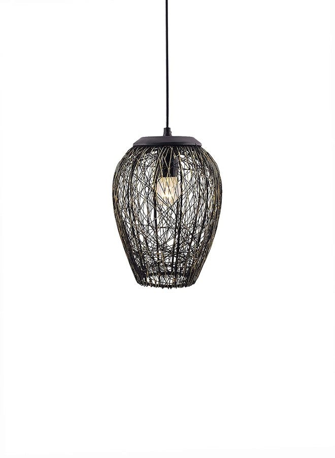 DesiDiya Hanging Light, Home Decor Items Wire Mesh, Ceiling Light, Balcony, Home Decoration Items, Decor Items for Living Room, Balcony Decoration Outdoor (Black)- Pack of 1 - Image 2